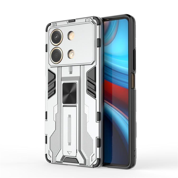 For Redmi Note 13R Pro Supersonic Armor PC Hybrid TPU Phone Case(Silver) - free shipping - PMC TechLife - Order now!