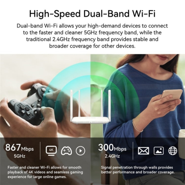 LB-LINK WR1300H Full Gigabit Port 1200M High Speed Dual Band 5G WiFi Repeater Wireless Router - Wireless Routers by LB-LINK | Online Shopping South Africa | PMC Jewellery | Buy Now Pay Later Mobicred