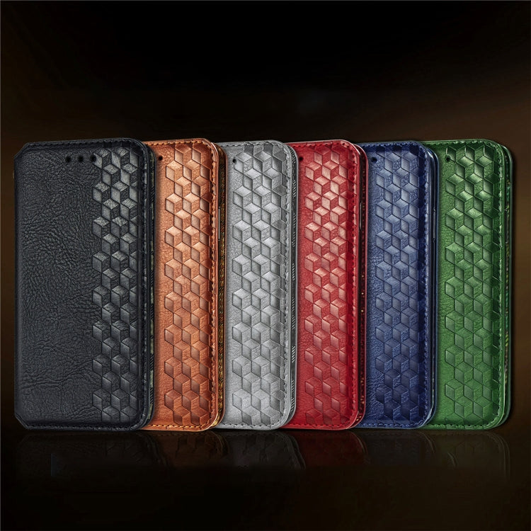 For Motorola Moto G24 Power Cubic Grid Pressed Magnetic Leather Phone Case(Black) - Motorola Cases by PMC TechLife | Online Shopping South Africa | PMC TechLife | Buy Now Pay Later Mobicred