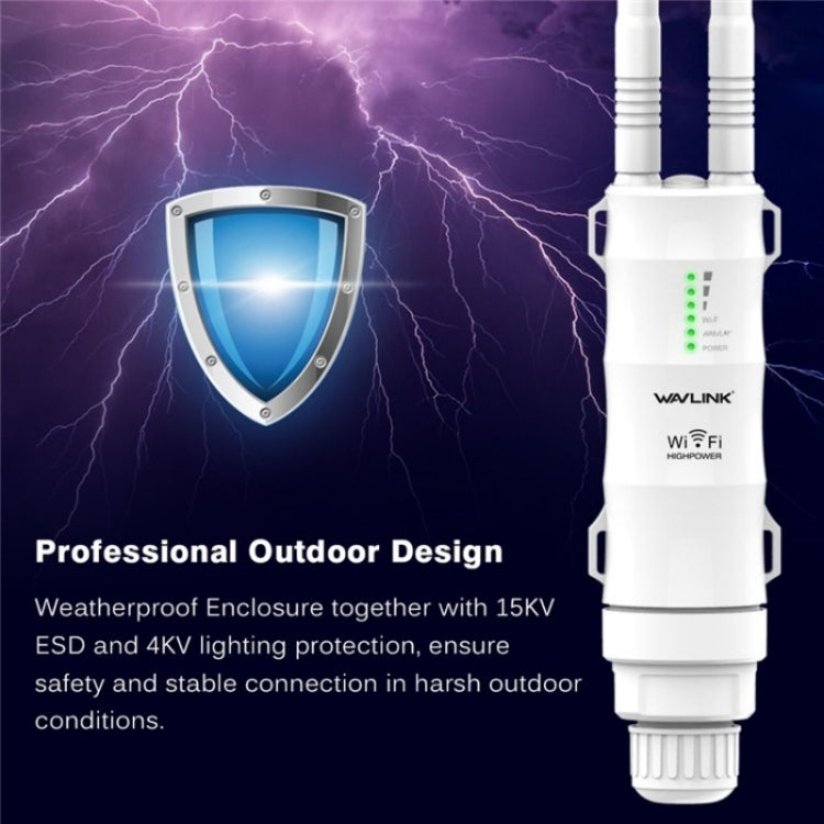 WAVLINK WN570HN2 With PoE Powered WAN/ AP / Repeater Mode 300Mbps Outdoor Router, Plug:EU Plug - Wireless Routers by WAVLINK | Online Shopping South Africa | PMC Jewellery | Buy Now Pay Later Mobicred