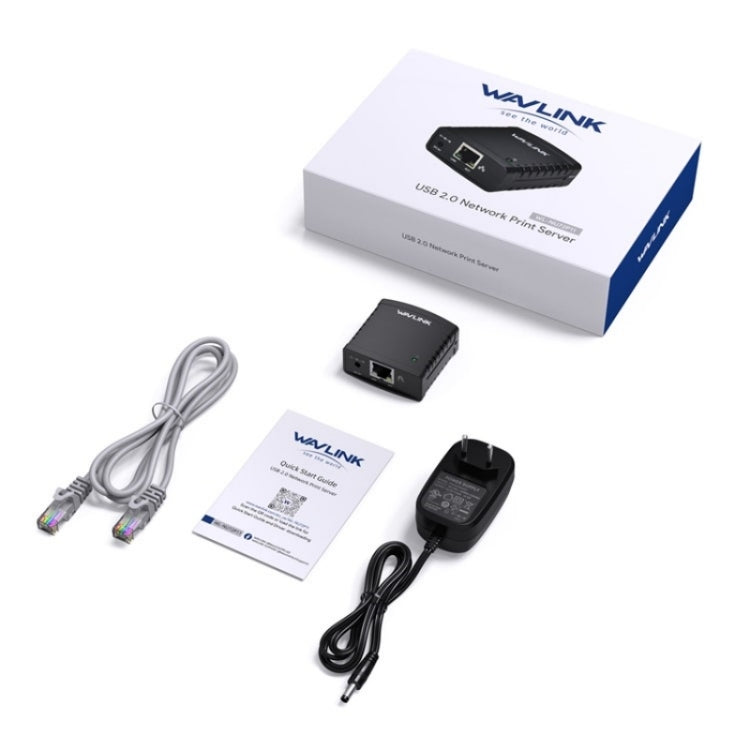 WAVLINK NU72P11 100Mbps Network Print Server USB 2.0 Network Printer Power Adapter(EU Plug) - Printer Accessories by WAVLINK | Online Shopping South Africa | PMC TechLife | Buy Now Pay Later Mobicred