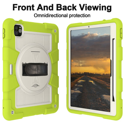 For iPad Air 11 2024 Silicone Hybrid PC Shockproof Tablet Case with Shoulder Strap(Love Birds Green) - iPad Air 11 2024 Cases by PMC Jewellery | Online Shopping South Africa | PMC Jewellery | Buy Now Pay Later Mobicred