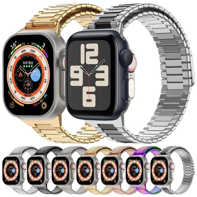 For Apple Watch Series 9 45mm Bamboo Magnetic Stainless Steel Metal Watch Strap(Color) - Watch Bands by PMC Jewellery | Online Shopping South Africa | PMC Jewellery