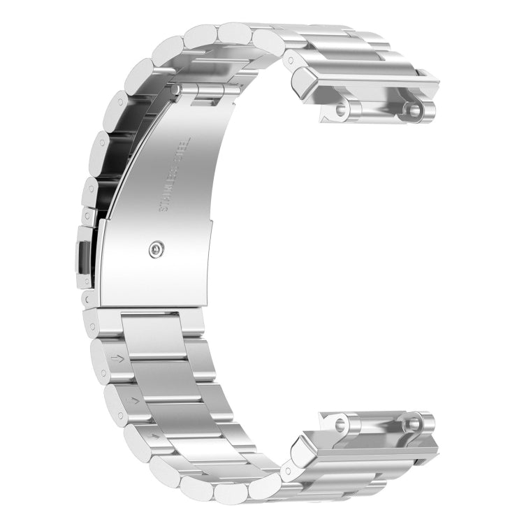 For Amazfit Active Edge A2212 Three Beads Stainless Steel Watch Band(Silver) - free shipping - PMC TechLife - Order now!