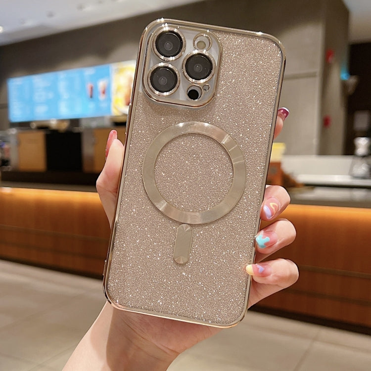 For iPhone 16 Pro Max Glitter Electroplating MagSafe TPU Phone Case(Gold) - iPhone 16 Pro Max Cases by PMC TechLife | Online Shopping South Africa | PMC TechLife | Buy Now Pay Later Mobicred