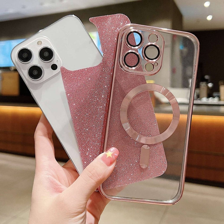 For iPhone 14 Pro Max MagSafe Glitter Electroplating TPU Phone Case(Rose  Gold) - iPhone 14 Pro Max Cases by PMC TechLife | Online Shopping South Africa | PMC TechLife
