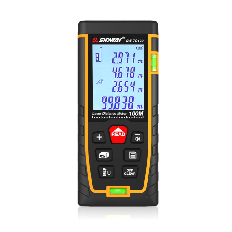 SNDWAY Double Horizontal bubble Rangefinder Laser Distance Meter Range Hand Tool Device SW- TG100 - free shipping - PMC Jewellery - Order now!