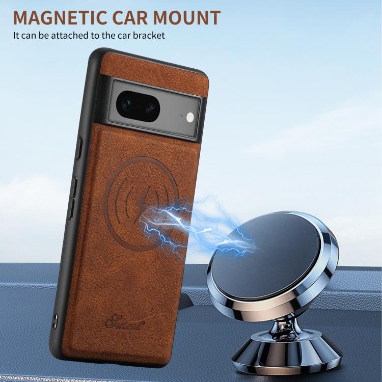 For Google Pixel 7 Suteni H16 Litchi Texture Leather Detachable Wallet Back Phone Case(Blue) - Google Cases by Suteni | Online Shopping South Africa | PMC TechLife | Buy Now Pay Later Mobicred