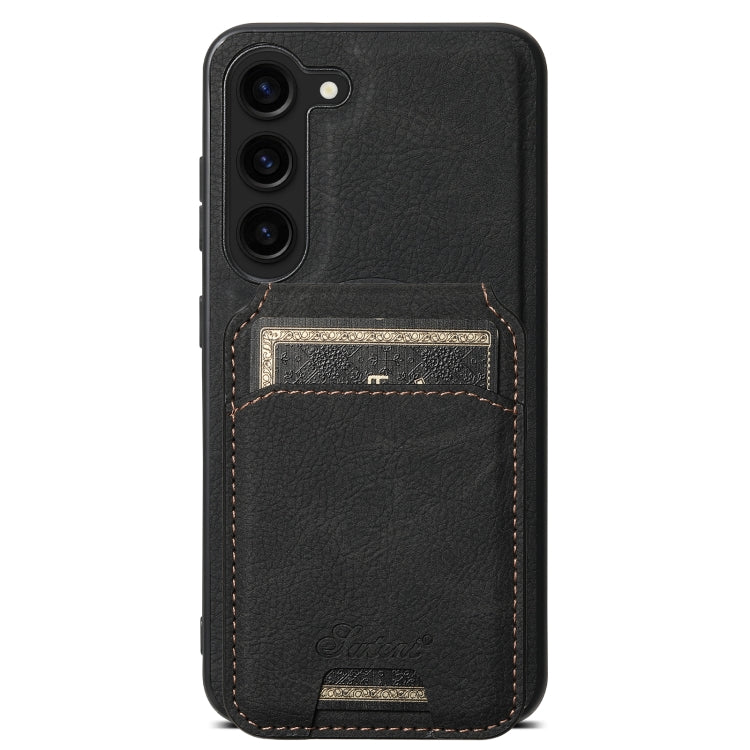 For Samsung Galaxy S24+ 5G Suteni H16 Litchi Texture Leather Detachable Wallet Back Phone Case(Black) - Galaxy S24+ 5G Cases by Suteni | Online Shopping South Africa | PMC Jewellery | Buy Now Pay Later Mobicred