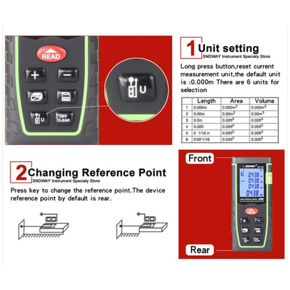 SNDWAY Range Finder Laser Handheld Range Finder SW-T40 - Laser Rangefinder by SNDWAY | Online Shopping South Africa | PMC Jewellery