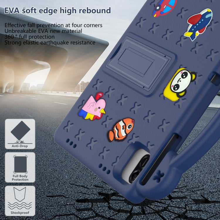 For Honor Pad X8a Handle Kickstand Children EVA Shockproof Tablet Case(Navy Blue) - Honor by PMC TechLife | Online Shopping South Africa | PMC TechLife | Buy Now Pay Later Mobicred