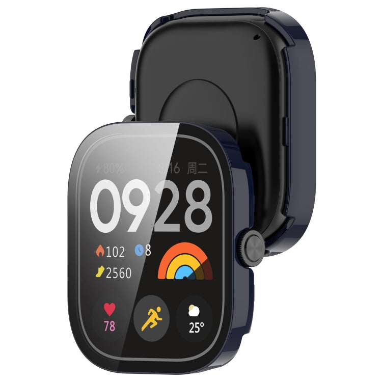 For Redmi Watch 4 Tempered Film Integrated PC Watch Protective Case(Ink Blue) - Watch Cases by PMC TechLife | Online Shopping South Africa | PMC TechLife | Buy Now Pay Later Mobicred