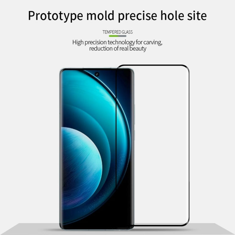 For vivo X100 / 100 Pro PINWUYO 9H 3D Hot Bending Tempered Glass Film(Black) - X100 Tempered Glass by PINWUYO | Online Shopping South Africa | PMC Jewellery | Buy Now Pay Later Mobicred