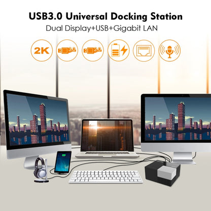 WAVLINK WL-UG39DK3 Fast Charging Gigabit Ethernet Dual Display Video Dock USB 3.0 Hub, Plug:AU Plug -  by WAVLINK | Online Shopping South Africa | PMC Jewellery | Buy Now Pay Later Mobicred