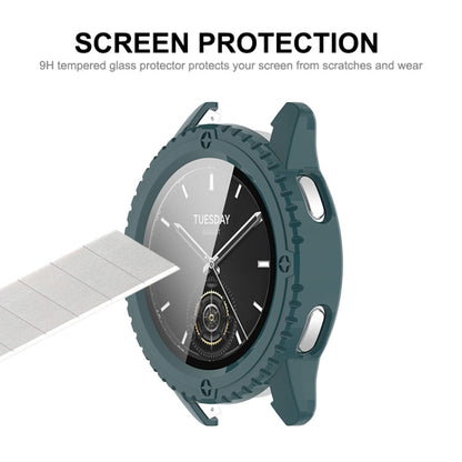 For Xiaomi Watch S3 ENKAY Hat-Prince Full Coverage PC + Tempered Glass Film Integrated Watch Case(Ivory White) - Watch Cases by ENKAY | Online Shopping South Africa | PMC Jewellery | Buy Now Pay Later Mobicred