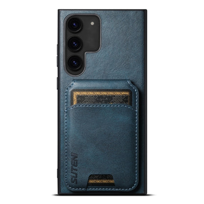 For Samsung Galaxy S24+ 5G Suteni H02 Leather Wallet Stand Back Phone Case(Blue) - Galaxy S24+ 5G Cases by Suteni | Online Shopping South Africa | PMC Jewellery | Buy Now Pay Later Mobicred