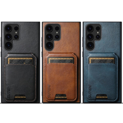 For Samsung Galaxy S24 Ultra Suteni H02 Leather Wallet Stand Back Phone Case(Brown) - Galaxy S24 Ultra 5G Cases by Suteni | Online Shopping South Africa | PMC Jewellery | Buy Now Pay Later Mobicred