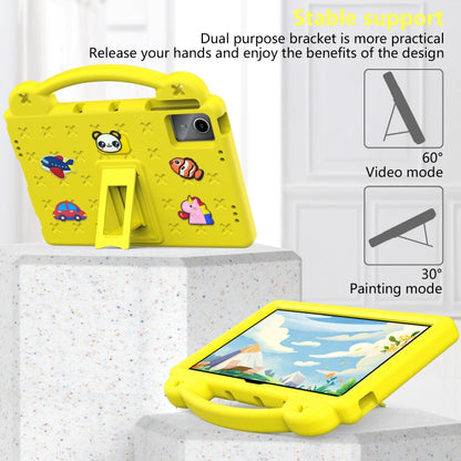 For DOOGEE T30 Pro 11 2023 Handle Kickstand Children EVA Shockproof Tablet Case(Yellow) - Others by PMC Jewellery | Online Shopping South Africa | PMC Jewellery | Buy Now Pay Later Mobicred