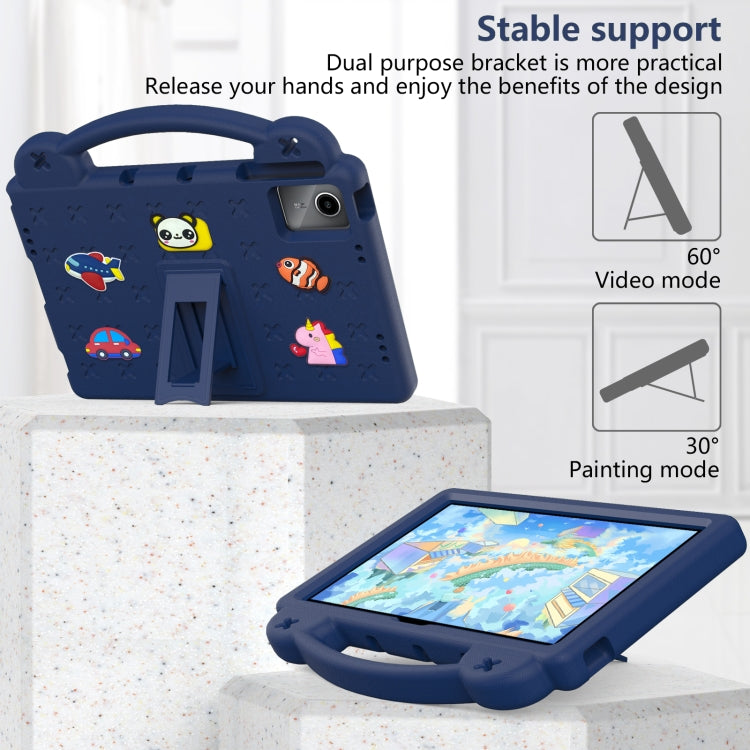 For Huawei MatePad SE 11 2024 Handle Kickstand Children EVA Shockproof Tablet Case(Navy Blue) - Huawei by PMC Jewellery | Online Shopping South Africa | PMC Jewellery | Buy Now Pay Later Mobicred
