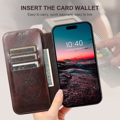 For iPhone 16 Pro Suteni J05 Leather Magnetic MagSafe Phone Case(Brown) - iPhone 16 Pro Cases by Suteni | Online Shopping South Africa | PMC Jewellery | Buy Now Pay Later Mobicred