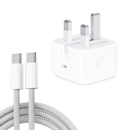 PD35W USB-C / Type-C Port Charger with 1m Type-C to Type-C Data Cable, UK Plug - USB Charger by PMC Jewellery | Online Shopping South Africa | PMC Jewellery | Buy Now Pay Later Mobicred