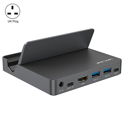 WAVLINK WL-UHP3D01 Portable Type-C Cell Phone Docking Station Multi-Port USB HUB Adapter(UK Plug) - USB 3.0 HUB by WAVLINK | Online Shopping South Africa | PMC Jewellery | Buy Now Pay Later Mobicred