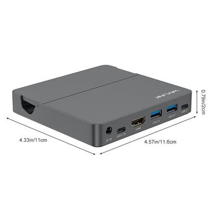 WAVLINK WL-UHP3D01 Portable Type-C Cell Phone Docking Station Multi-Port USB HUB Adapter(AU Plug) - USB 3.0 HUB by WAVLINK | Online Shopping South Africa | PMC Jewellery | Buy Now Pay Later Mobicred