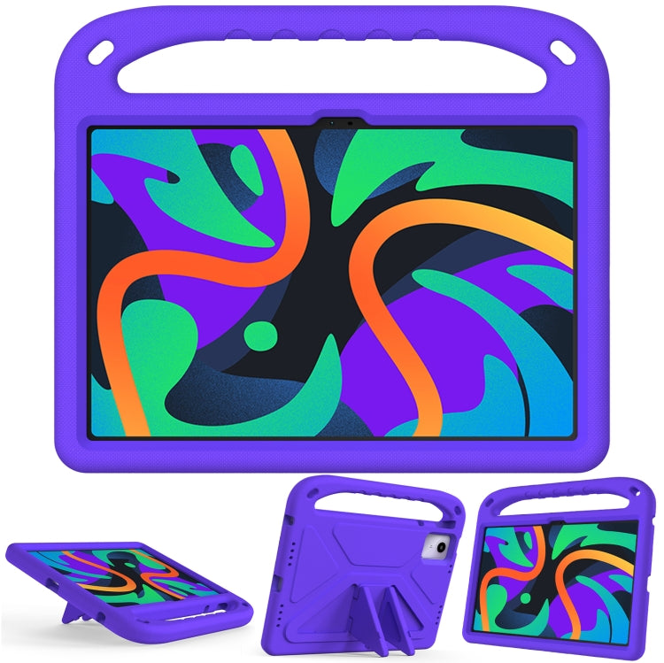 For Amazon Fire Max 11 2023 Handle EVA Shockproof Tablet Case with Holder(Purple) - Amazon by PMC TechLife | Online Shopping South Africa | PMC TechLife | Buy Now Pay Later Mobicred