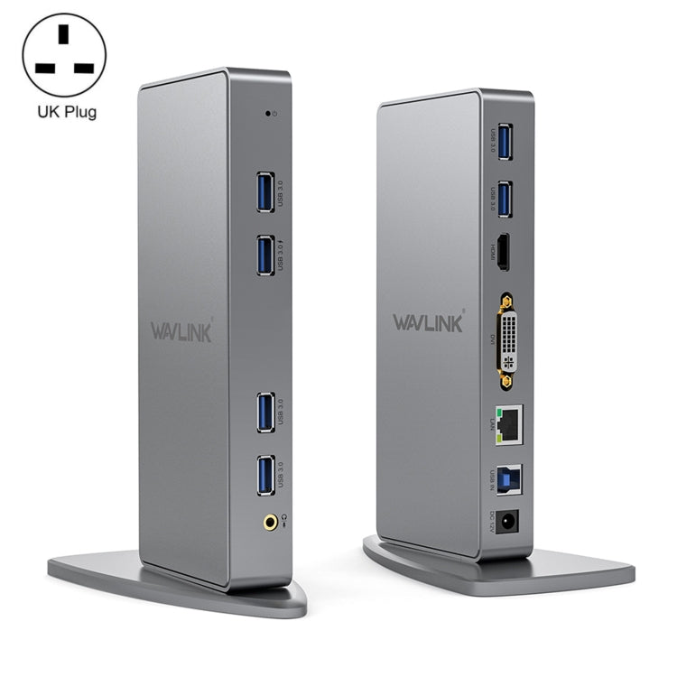 WAVLINK WL-UG39DK7 USB3.0 Hub Adapter Multi-Screen Graphics Card Universal Docking Station, Plug:UK Plug - free shipping - PMC Jewellery - Order now!