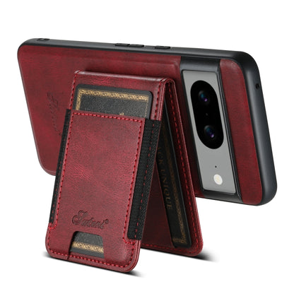 For Google Pixel 8 Pro Suteni H17 Oil Eax Leather Detachable Wallet Phone Case(Red) - Google Cases by Suteni | Online Shopping South Africa | PMC Jewellery | Buy Now Pay Later Mobicred