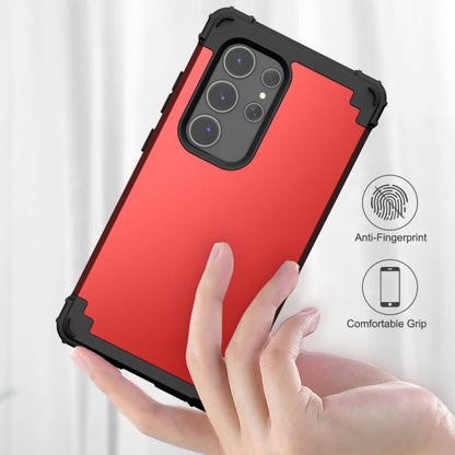 For Samsung Galaxy S24 Ultra 5G 3 in 1 Silicone Hybrid PC Shockproof Phone Case(Red) - Galaxy S24 Ultra 5G Cases by PMC Jewellery | Online Shopping South Africa | PMC Jewellery