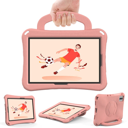 For Samsung Galaxy Tab S9 FE 11 X510 2023 Handle Football Shaped EVA Shockproof Tablet Case(Light Pink) - Galaxy Tab S9 FE by PMC Jewellery | Online Shopping South Africa | PMC Jewellery | Buy Now Pay Later Mobicred