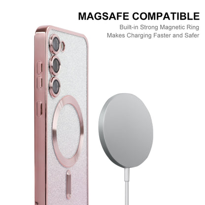 For Samsung Galaxy S24 5G ENKAY Hat-Prince Magnetic Glitter Plated TPU Phone Case with Lens Film(Silver) - Galaxy S24 5G Cases by ENKAY | Online Shopping South Africa | PMC Jewellery | Buy Now Pay Later Mobicred