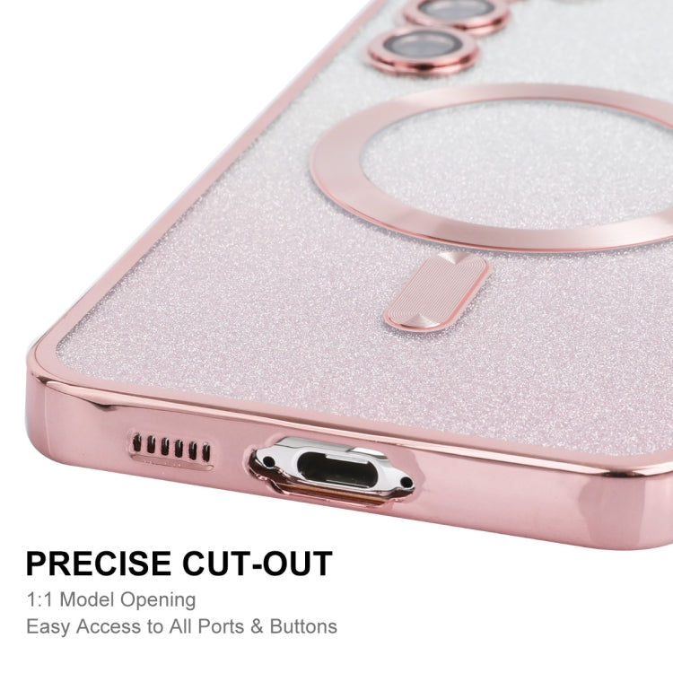 For Samsung Galaxy S24+ 5G ENKAY Hat-Prince Magnetic Glitter Plated TPU Phone Case with Lens Film(Green) - Galaxy S24+ 5G Cases by ENKAY | Online Shopping South Africa | PMC Jewellery | Buy Now Pay Later Mobicred