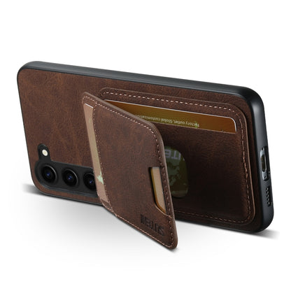 For Samsung Galaxy S24+ 5G Suteni H02 Litchi Leather Card Wallet Stand Back Phone Case(Brown) - Galaxy S24+ 5G Cases by Suteni | Online Shopping South Africa | PMC Jewellery | Buy Now Pay Later Mobicred