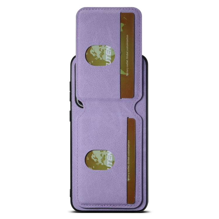 For Samsung Galaxy S24+ 5G Suteni H02 Litchi Leather Card Wallet Stand Back Phone Case(Purple) - Galaxy S24+ 5G Cases by Suteni | Online Shopping South Africa | PMC Jewellery | Buy Now Pay Later Mobicred