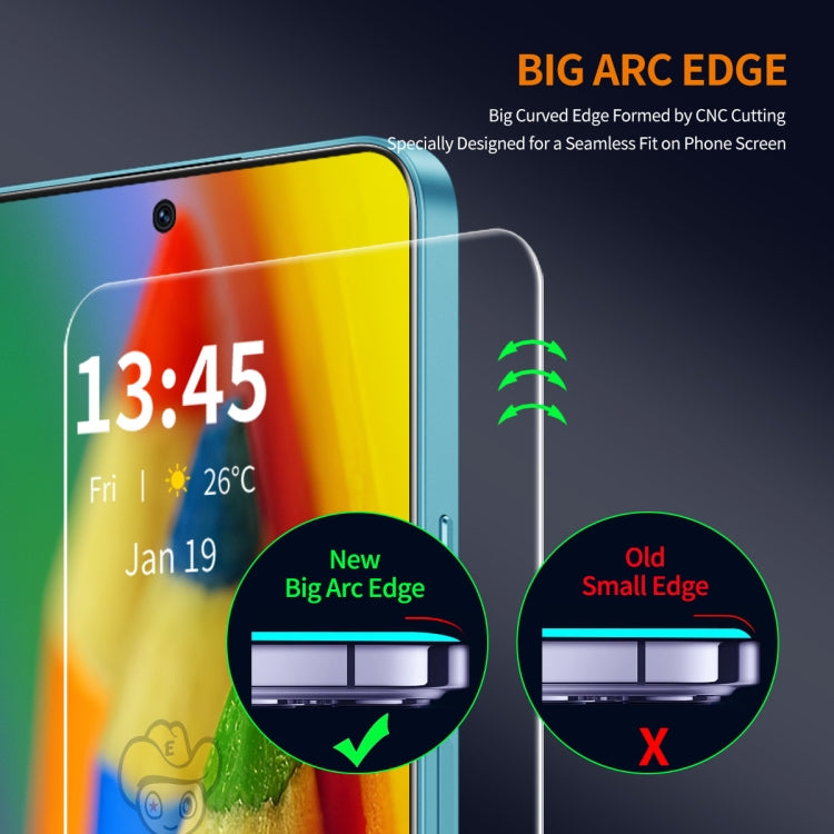 For vivo iQOO Z9 Global ENKAY 9H Big Arc Edge High Aluminum-silicon Tempered Glass Film - vivo Tempered Glass by ENKAY | Online Shopping South Africa | PMC Jewellery | Buy Now Pay Later Mobicred