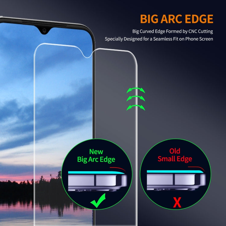 For OPPO A18 / A38 10pcs ENKAY 9H Big Arc Edge High Aluminum-silicon Tempered Glass Film - A18 Tempered Glass by ENKAY | Online Shopping South Africa | PMC Jewellery | Buy Now Pay Later Mobicred