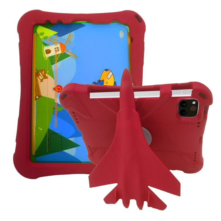 For iPad Air 11 2024 360 Rotation Aircraft Holder EVA Shockproof Tablet Case(Red) - iPad Air 11 2024 Cases by PMC Jewellery | Online Shopping South Africa | PMC Jewellery | Buy Now Pay Later Mobicred