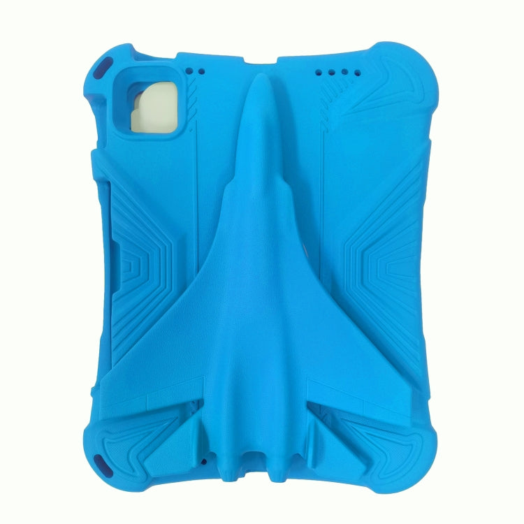 For iPad Pro 11 2024 360 Rotation Aircraft Holder EVA Shockproof Tablet Case(Blue) - iPad Pro 11 2024 Cases by PMC Jewellery | Online Shopping South Africa | PMC Jewellery | Buy Now Pay Later Mobicred