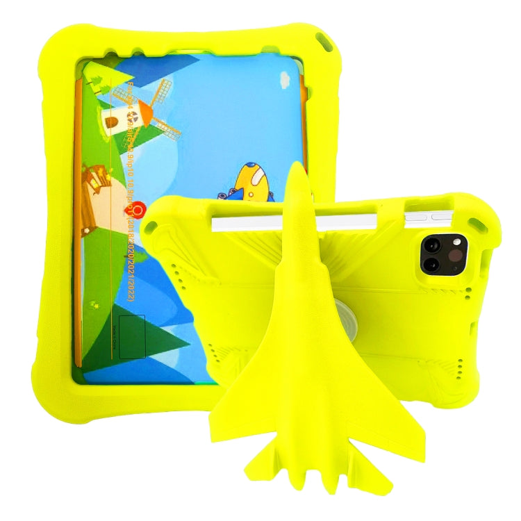 For iPad Pro 11 2024 360 Rotation Aircraft Holder EVA Shockproof Tablet Case(Yellow) - iPad Pro 11 2024 Cases by PMC TechLife | Online Shopping South Africa | PMC TechLife | Buy Now Pay Later Mobicred