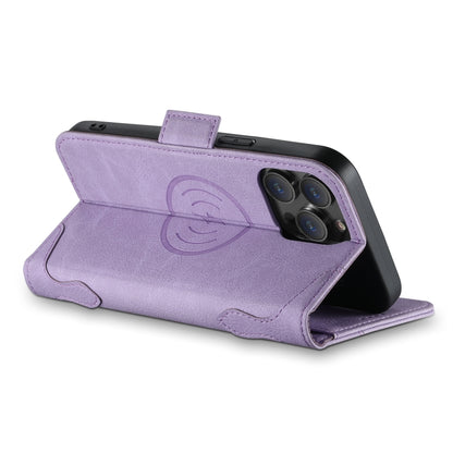 For iPhone 15 SUTENI J07 Multifunctional Horizontal Flip Magsafe Leather Phone Case(Purple) - iPhone 15 Cases by Suteni | Online Shopping South Africa | PMC Jewellery | Buy Now Pay Later Mobicred