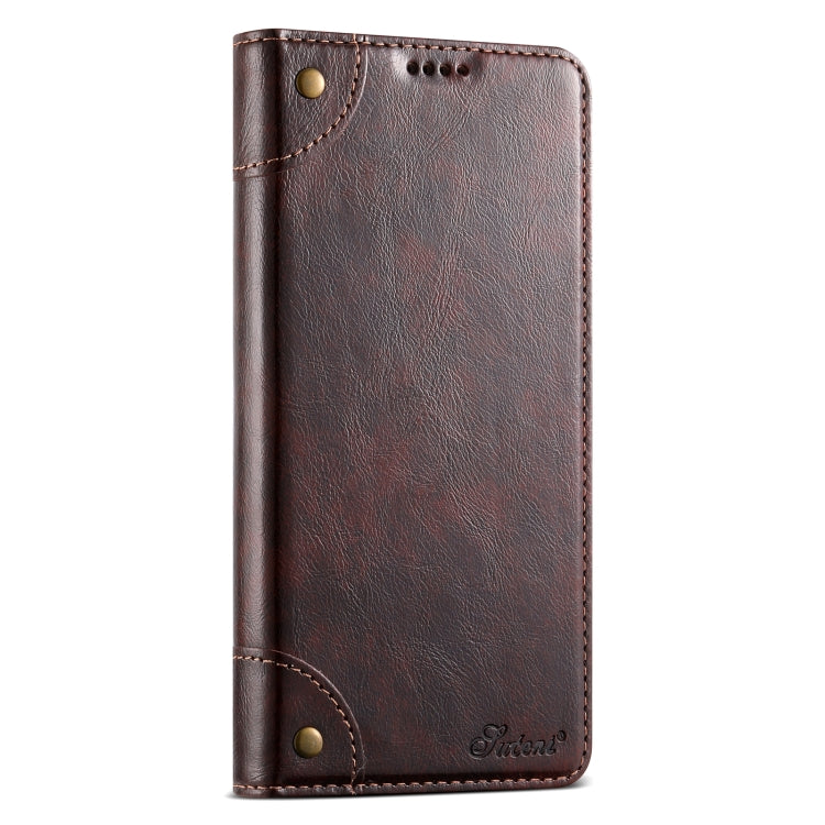 For Samsung Galaxy S24+ 5G Suteni Baroque Calf Texture Buckle Wallet Leather Phone Case(Brown) - Galaxy S24+ 5G Cases by Suteni | Online Shopping South Africa | PMC Jewellery | Buy Now Pay Later Mobicred