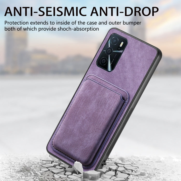 For OPPO K11 5G Retro Leather Card Bag Magnetic Phone Case(Purple) - OPPO Cases by PMC Jewellery | Online Shopping South Africa | PMC Jewellery | Buy Now Pay Later Mobicred