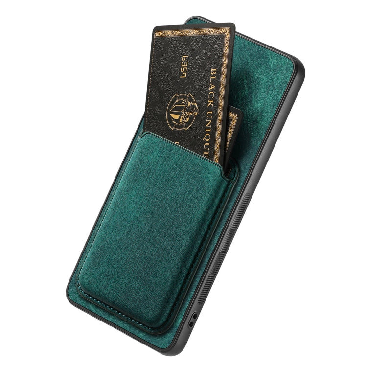 For OPPO A1 5G Retro Leather Card Bag Magnetic Phone Case(Green) - OPPO Cases by PMC TechLife | Online Shopping South Africa | PMC TechLife | Buy Now Pay Later Mobicred