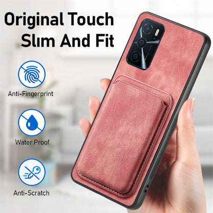 For OPPO Reno9 Pro+ 5G Retro Leather Card Bag Magnetic Phone Case(Pink) - OPPO Cases by PMC Jewellery | Online Shopping South Africa | PMC Jewellery | Buy Now Pay Later Mobicred