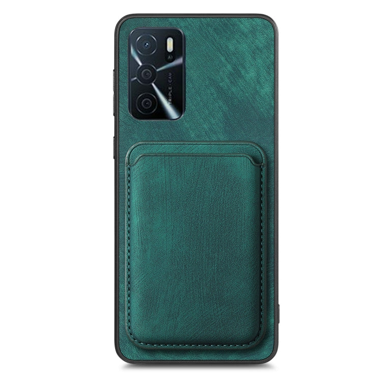 For OPPO A57 5G Retro Leather Card Bag Magnetic Phone Case(Green) - OPPO Cases by PMC TechLife | Online Shopping South Africa | PMC TechLife | Buy Now Pay Later Mobicred