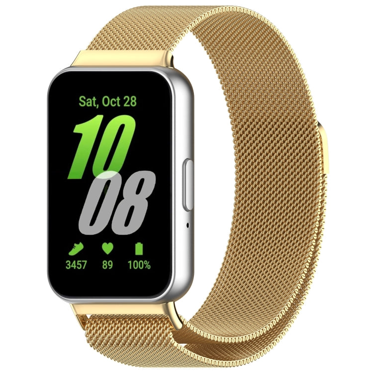 For Samsung Galaxy Fit 3 Milanese Metal Steel Mesh Watch Band(Gold) - Watch Bands by PMC Jewellery | Online Shopping South Africa | PMC Jewellery