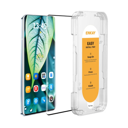 For OPPO Reno12 / Reno12 Pro Global ENKAY Easy Install Hot Bending Full Coverage Side Glue Tempered Glass Film - Reno12 Pro Tempered Glass by ENKAY | Online Shopping South Africa | PMC Jewellery | Buy Now Pay Later Mobicred