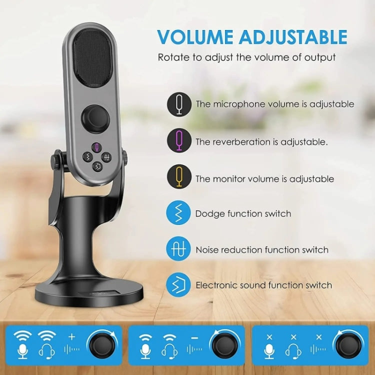 JMARY MC-PW7 USB Desktop Cardioid Noise Reduction Microphone - Microphone by Jmary | Online Shopping South Africa | PMC TechLife | Buy Now Pay Later Mobicred